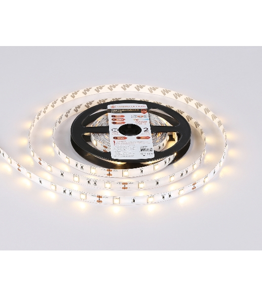 Светодиодная лента Ambrella light GS1801 5050 30Led/ 7.2W m/ 12V IP20 3000K/ 5000*10*1.87mm (2 конт.)