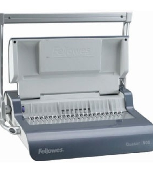 Переплетчик Fellowes Quasar+ (FS-56277) A4/перф.22л.сшив/макс.500л./пластик.пруж. (6-51мм)