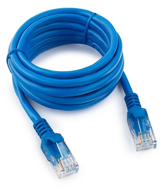Патч-корд UTP Cablexpert cat.5e, 2м, литой, многожильный, синий