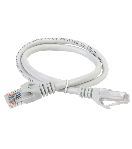 Коммутационный шнур ITK PC01-C5EU-02M (патч-корд), кат.5Е UTP, 0,2м, серый
