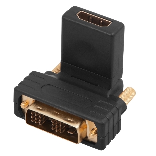 Переходник штекер Rexant DVI-D - гнездо HDMI, поворотный