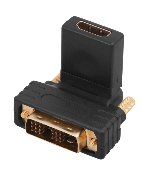 Переходник штекер Rexant DVI-D - гнездо HDMI, поворотный