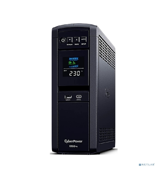 Источник бесперебойного питания Cyberpower CP1350EPFCLCD Line-Interactive 1350VA/810W USB/RS-232/RJ11/45 (6 EURO)