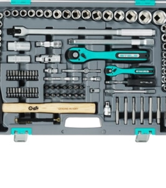 Набор инструмента Stels 14112 1/4', 1/2', CrV, S2, усиленный кейс, 119 шт