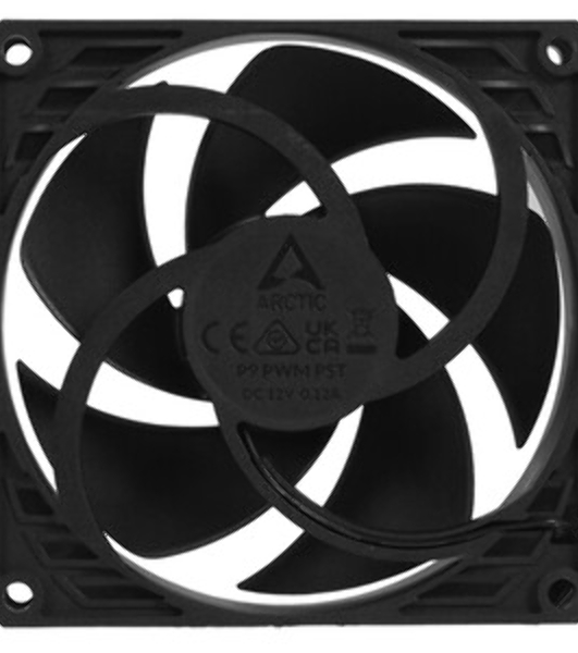 Вентилятор для процессора Arctic P9 PWM PST черный, 92 мм, 3000 об/мин, 4 pin