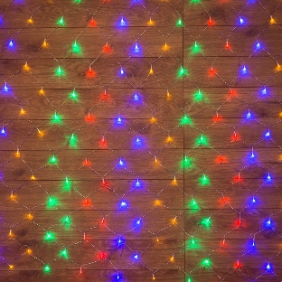 Новогодние светоукрашения Neon-night гирлянда-сеть LED 1х1.5 мМуЛЬТИ с контроллером, 240В