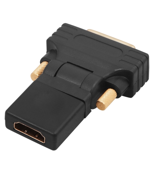 Переходник штекер Rexant DVI-D - гнездо HDMI, поворотный