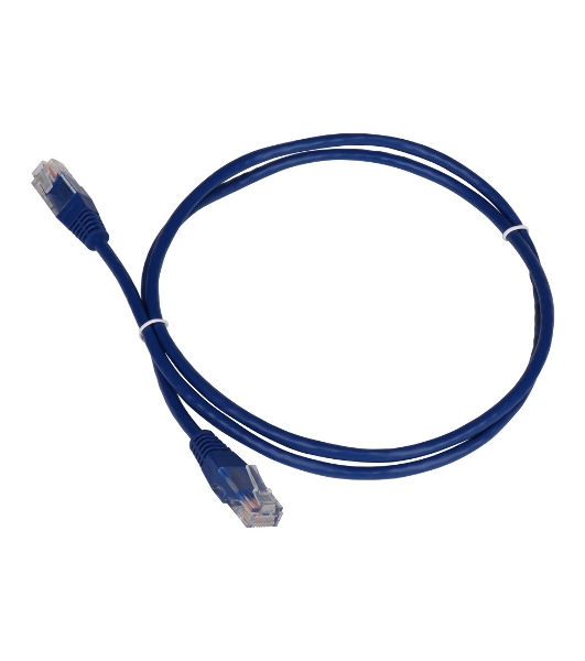 Патч-корд LANMASTER TWT UTP cat.5e, с заливными колпачками, 0.3 м, синий