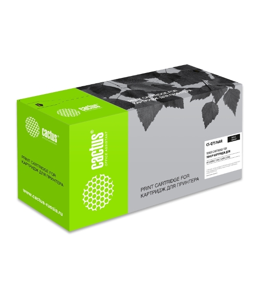 Тонер Картридж Cactus CS-Q7516AR черный для HP LaserJet 5200/5200N/5200L (12000 стр.)