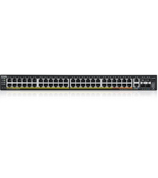 Коммутатор L3 Access Zyxel NebulaFlex Pro XGS2220-54FP, rack 19', 48xRJ-45: 1G PoE+ (8 из них PoE++), 2xRJ-45: 1/2.5/5/10G PoE++, 4xSFP+, бюджет PoE 960 Вт