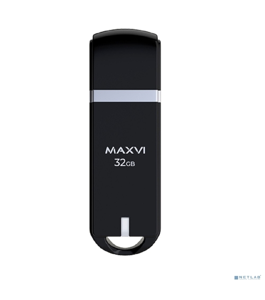 Флешка USB Maxvi P3 black (FD32GBUSB20C10P3), 32Gb, USB 2.0, R/W 15/5, черный