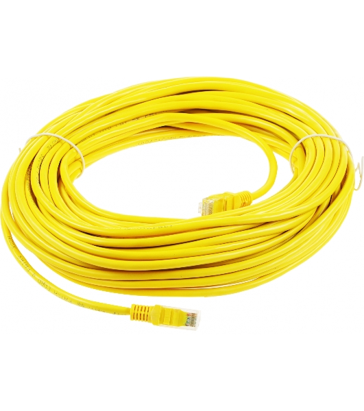 Патч-корд UTP Cablexpert PP12-20M/Y cat.5e, 20м, литой, многожильный, желтый