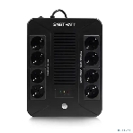 Источник бесперебойного питания SMARTWATT UPS SAFE PRO 1000 черный 1000/600 ВА/Вт, линейно-интерактивный, напольный/настенный, LED индикация, Shuko CEE7/4 - 8 шт. (4 шт. с резервным питанием, 4 шт. - сетевой фильтр), фото11