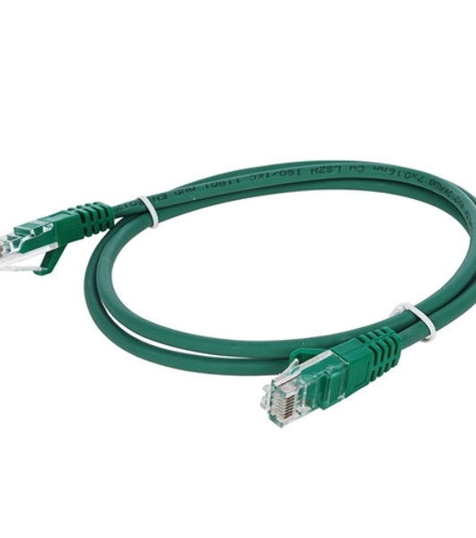 Патч-корд Suprlan 10-0157 UTP RJ-45 вил.-вилка RJ-45 cat.5e 1м зеленый LSZH 24AWG