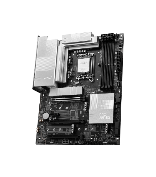 Материнская плата MSI PRO Z890-P WIFI, LGA 1851, Intel Z890, 4xDDR5, 4xSATA, 4xM.2, 1xPCIe 5.0 x16, 2xPCIe 4.0 x4, 1xPCIe 3.0 x1, 1xHDMI, 1xDP, 1xUSB-C Thunderbolt 4, 1xUSB-C 3.2 Gen 2, 1x 5Gb LAN, 2xUSB-A 3.2 Gen 1, 1xUSB-A 3.2 Gen 2, 4xUSB-A 2.0, 3x3.5 мм, 7.1, ATX
