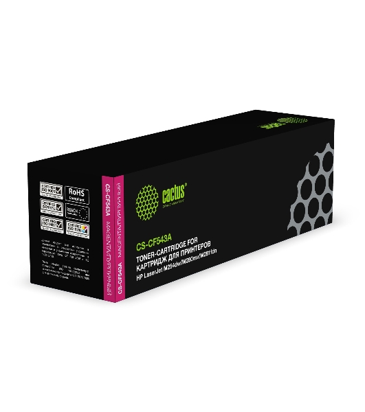 Картридж лазерный Cactus CS-CF543A пурпурный (1400 стр.) для HP LJ M254dw/M280nw/M281fdn