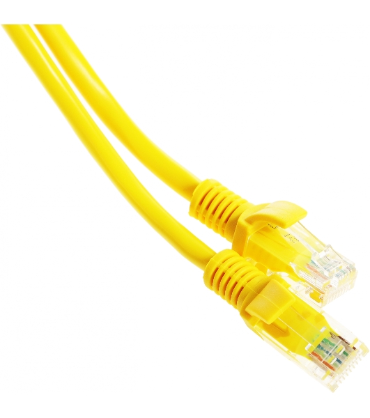 Патч-корд UTP Cablexpert PP12-20M/Y cat.5e, 20м, литой, многожильный, желтый