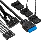Компьютерный корпус Miditower ExeGate EVO-8227 (ATX, без БП, 2хUSB+1хUSB 3.0+HD Audio, черный, 3 вент. с RGb подсветкой, боковая панель - закаленное стекло), фото6