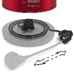 Электрочайник Bosch TWK4P434 красный, 1.7 л, 2400 Вт, скрытый нагревательный элемент, фото13