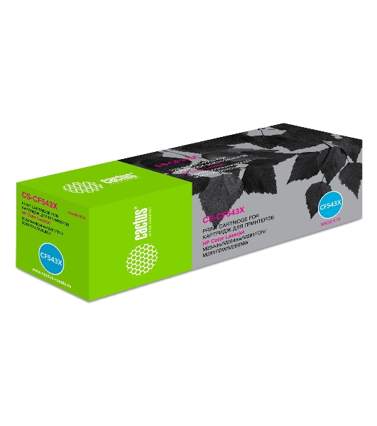Картридж лазерный Cactus CS-CF543X пурпурный (2500 стр.) для HP LJ M254dw/M280nw/M281fdn