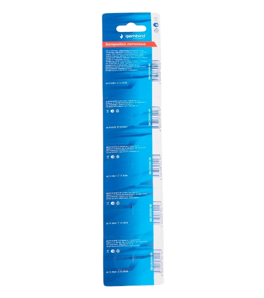 Батарейки литиевые Gembird Gb-CR2450-5B, тип CR2450, 5шт, блистер
