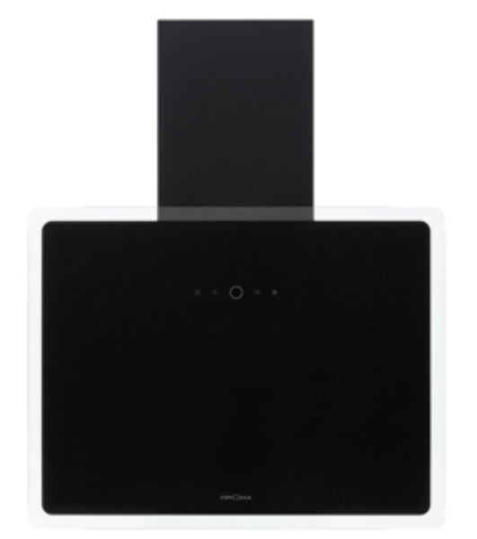 Вытяжка кухонная вертикальная Krona AURA 600 FRAME BLACK S черный с прозрачным кантом