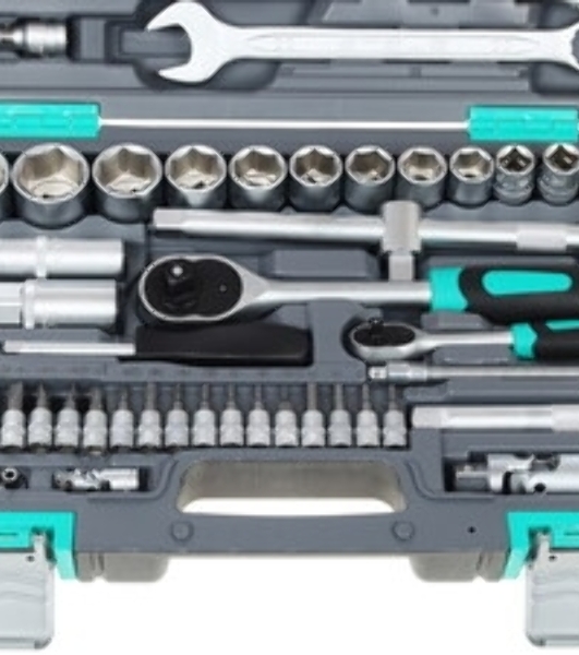 Набор инструментов Stels 14105, 1/2'' 1/4'' CrV пластиковый кейс  82 предм.