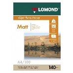 Фотобумага Lomond односторонная матовая, 140г/м2, A4(21x29)/100л., фото 1