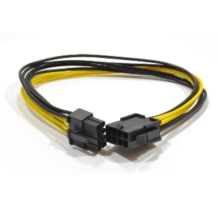 Удлинитель кабеля питания Cablexpert CC-PSU-84, PCI-Express 6+2pin M/PCI-Express 6+2pin F, 30 см
