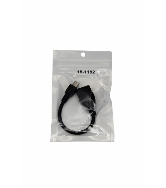 Кабель USB Rexant OTG micro USB на USB шнур 0.15 м черный