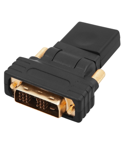 Переходник штекер Rexant DVI-D - гнездо HDMI, поворотный