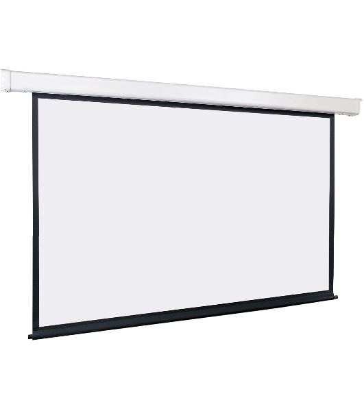 Экран с электроприводом Lumien Master Control 174х240 см (раб. область 130х232см) (104') High Contrast черная кайма сверху 40 см 16:9