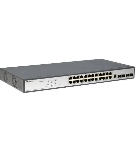 Коммутатор настраиваемый L2 ORIGO OS2328/A1A 24x1000Base-T, 4xCombo 1000Base-T/SFP, комплект для установки в 19' стойку