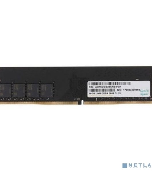 Оперативная память Apacer  DDR4   16Gb  2666MHz UDIMM (PC4-21300) CL19 1.2V (Retail) 2024*8  (AU16GGb26CRBBGH/EL.16G2V.PRH)
