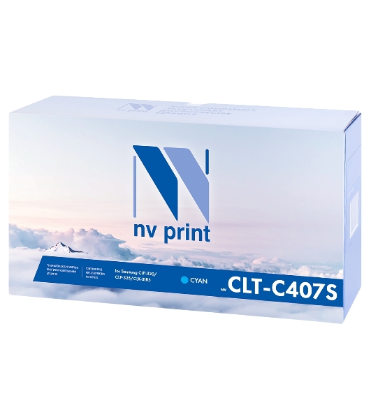 Картридж лазерный NVPrint совместимый Samsung CLT-C407S Cyan для CLP-325/CLX-3185 (1000k)