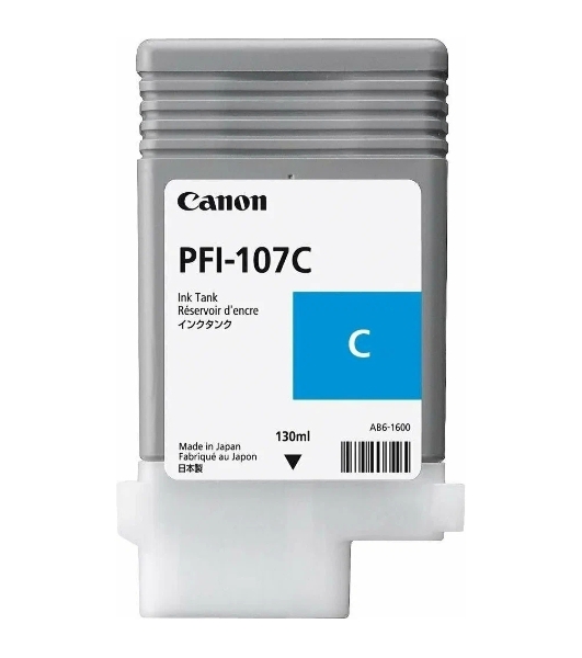 Картридж струйный Canon PFI-107C (6706B001) голубой (130 мл) для Canon iP F680/685/780/785