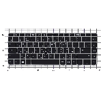 Клавиатура для ноутбука HP ZBook 14u G4 черная, фото2