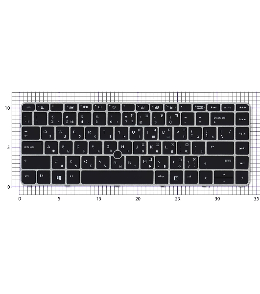 Клавиатура для ноутбука HP ZBook 14u G4 черная
