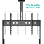 Подставка для телевизора ONKRON TS2080 черный 60'-120' макс.150кг напольный мобильный, фото24