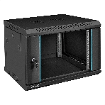 Шкаф телекоммуникационный 19' настенный 6U ExeGate EC-WM-6U.450.G.BLACK (19', 6U, 600x450x370 мм (ШхГхВ), передняя дверь закаленное стекло, съемные боковые панели, пыле- и влагозащита IP23, черный RAL 9004), фото14