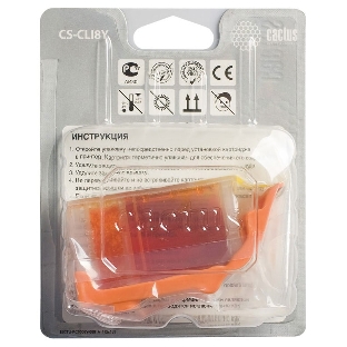 Картридж струйный Cactus CS-CLI8Y желтый (12 мл) для Canon Pixma iP4200, iP4300, iP4500, iP5100, iP5300, iP6600, iP6700, iP7500, iP7600, MP500, MP530, MP600, MP800, MP810, MP830, MP950, MP970, MX850, PRO-9000