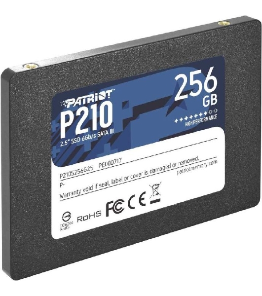 Накопитель SSD Patriot P210, 256Gb, SATA III, 2.5', R/W 500/400