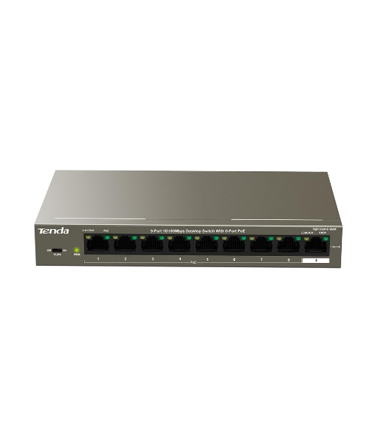 Коммутатор 9PORT 10/100M POE TEF1109P-8-102W Tenda