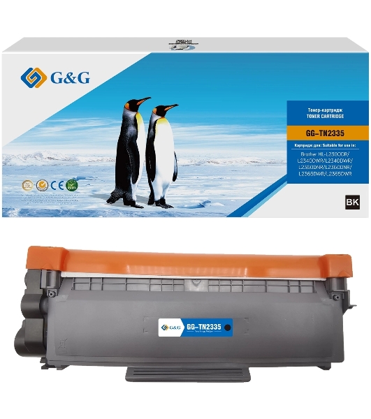 Картридж лазерный G&G GG-TN2335 черный (1200 стр.) для Brother HL-L2300DR/L2340DWR/L2340DWR/L2360DNR/L2360DNR/L2365DWR/L2365DWR