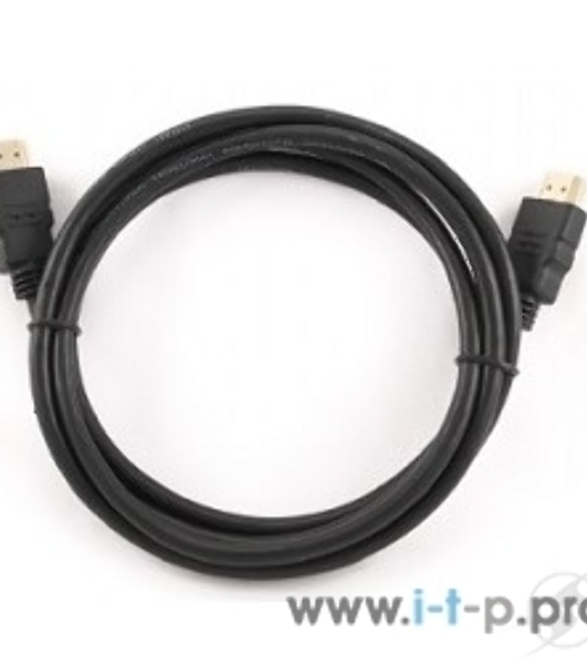 Кабель Cablexpert HDMI CC-HDMI4-1M, 19M/19M, v2.0, медь, позол.разъемы, экран, 1м, черный, пакет