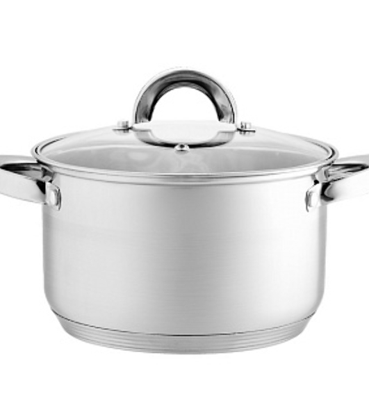 Кастрюля WEBBER BE-113/2 из нерж стали со стеклянной крышкой (d=22; 5,2 л) (6)