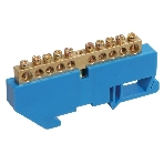 Шина IEK YNN10-69-10D-K07 N 'ноль' на DIN-изол ШНИ-6х9-10-Д-С IEK, фото 1