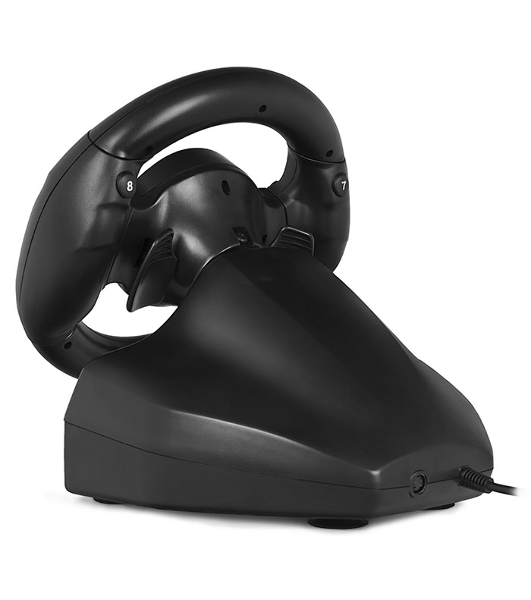 Руль SVEN GC-W300 (педали, вибро, лепестки, D-pad, 10 кл, резин. вставки, PC, цифр. и аналог.