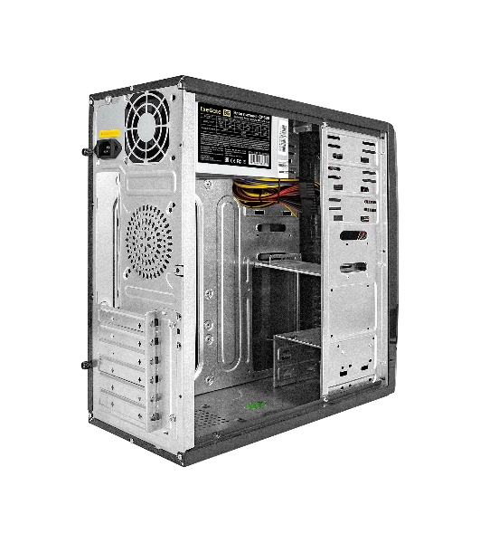 Компьютерный корпус ExeGate EX280389RUS Miditower ExeGate CP-604 Black, ATX, (CP500W, 80мм), 2хUSB, Audio