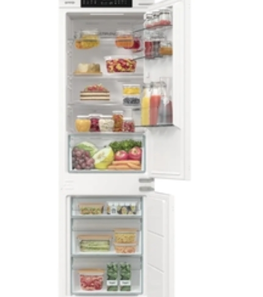 Встраиваемый холодильник Gorenje NRKI517141 белый двухкамерный 175/68 л морозилка снизу, No Frost